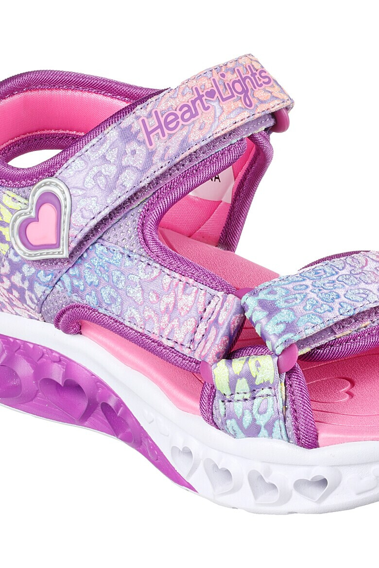 Skechers Sandale cu velcro si model colorblock Flutter Hearts - Pled.ro