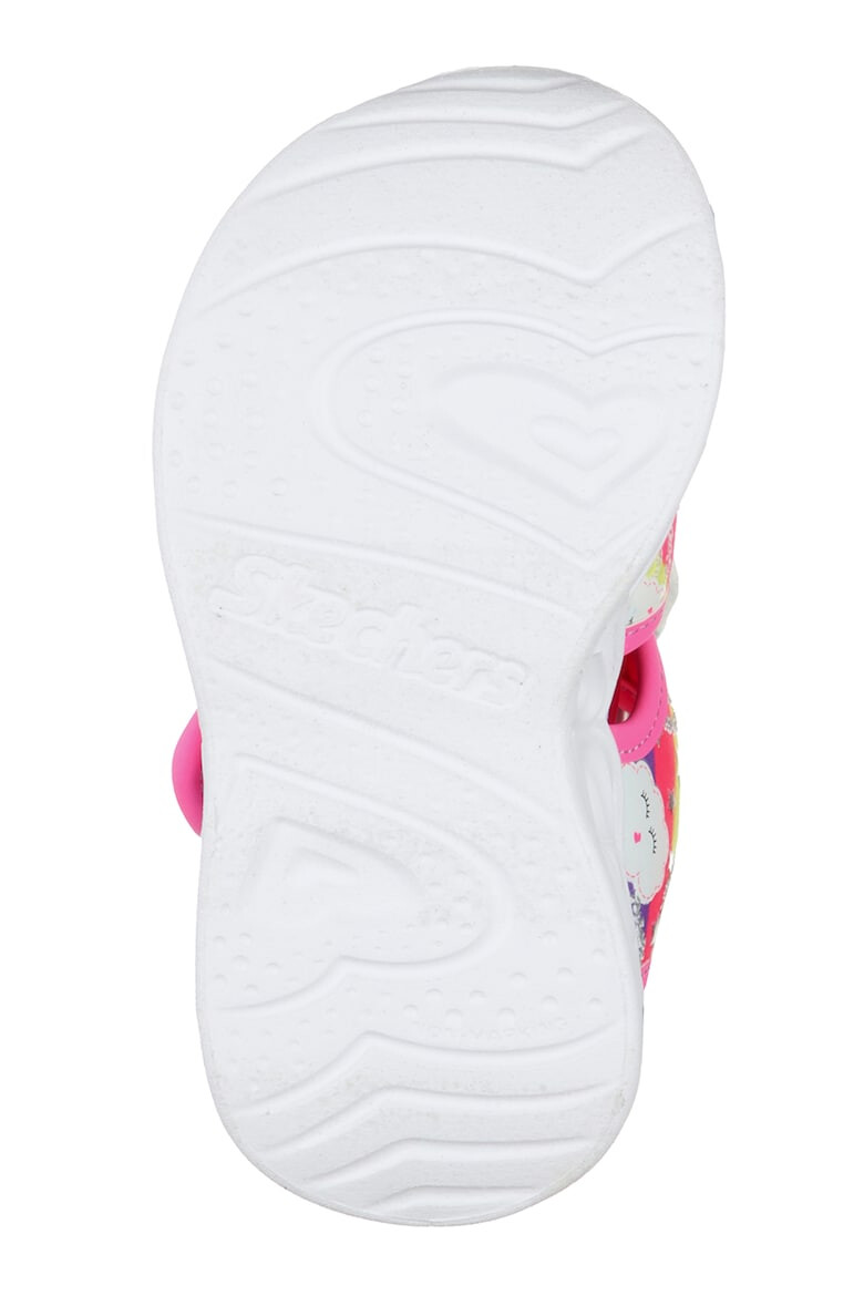 Skechers Sandale cu velcro si model colorblock Hearts Lights - Pled.ro