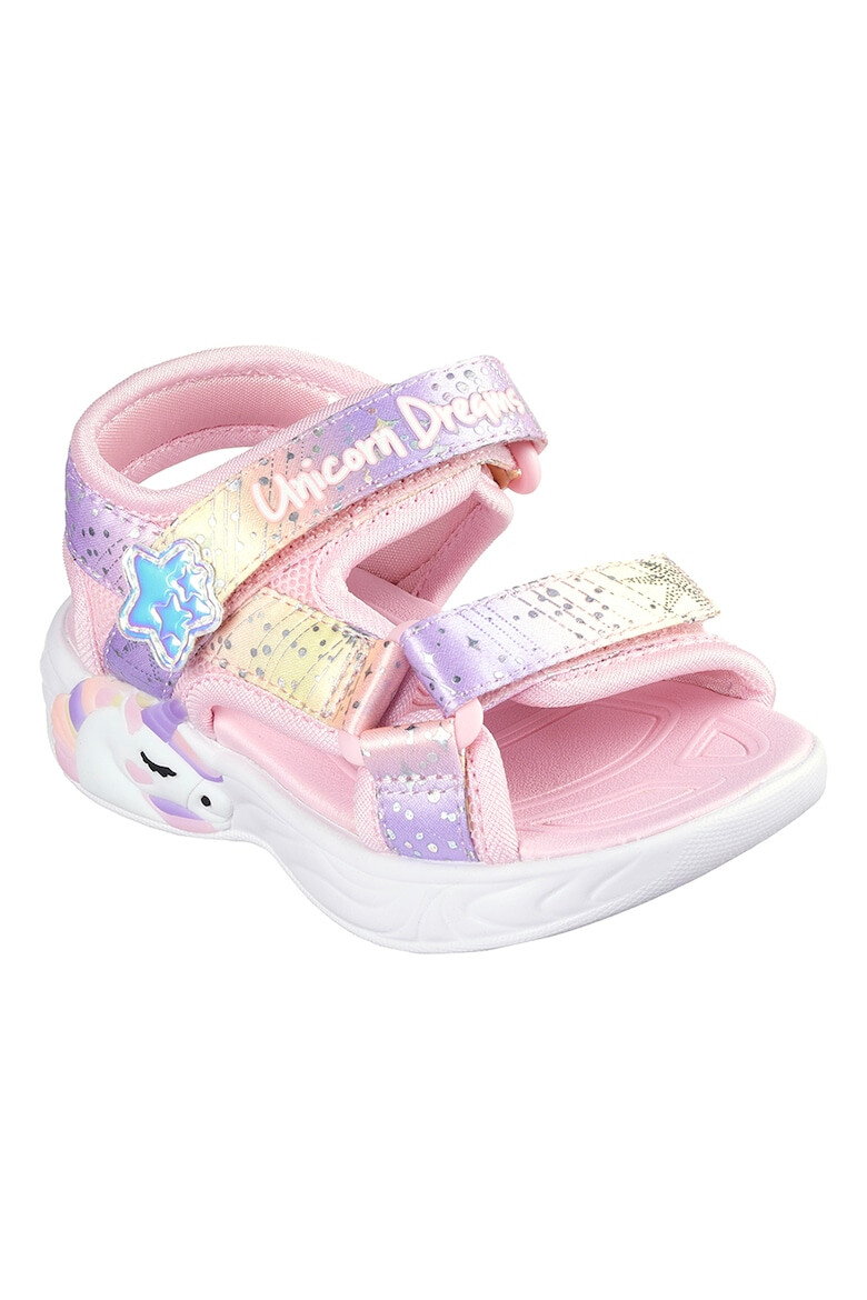 Skechers Sandale cu velcro si model colorblock Unicorn Dream - Pled.ro