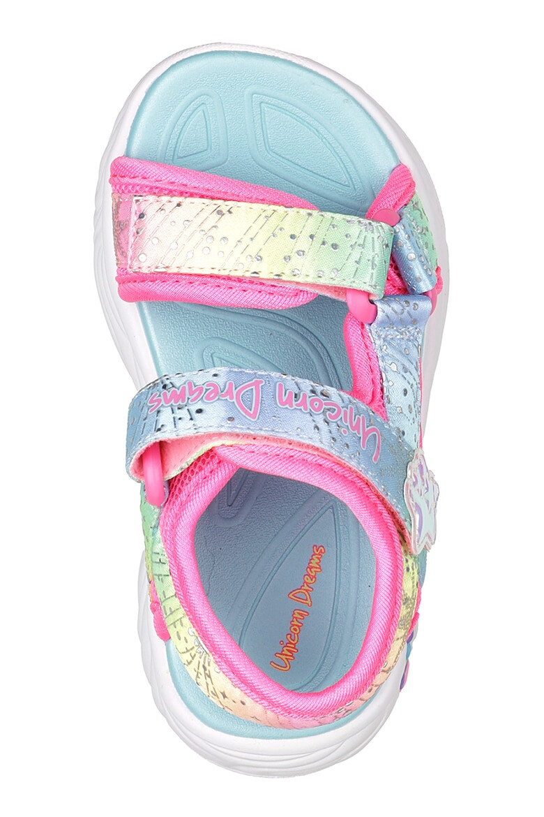 Skechers Sandale cu velcro si model colorblock Unicorn Dream - Pled.ro