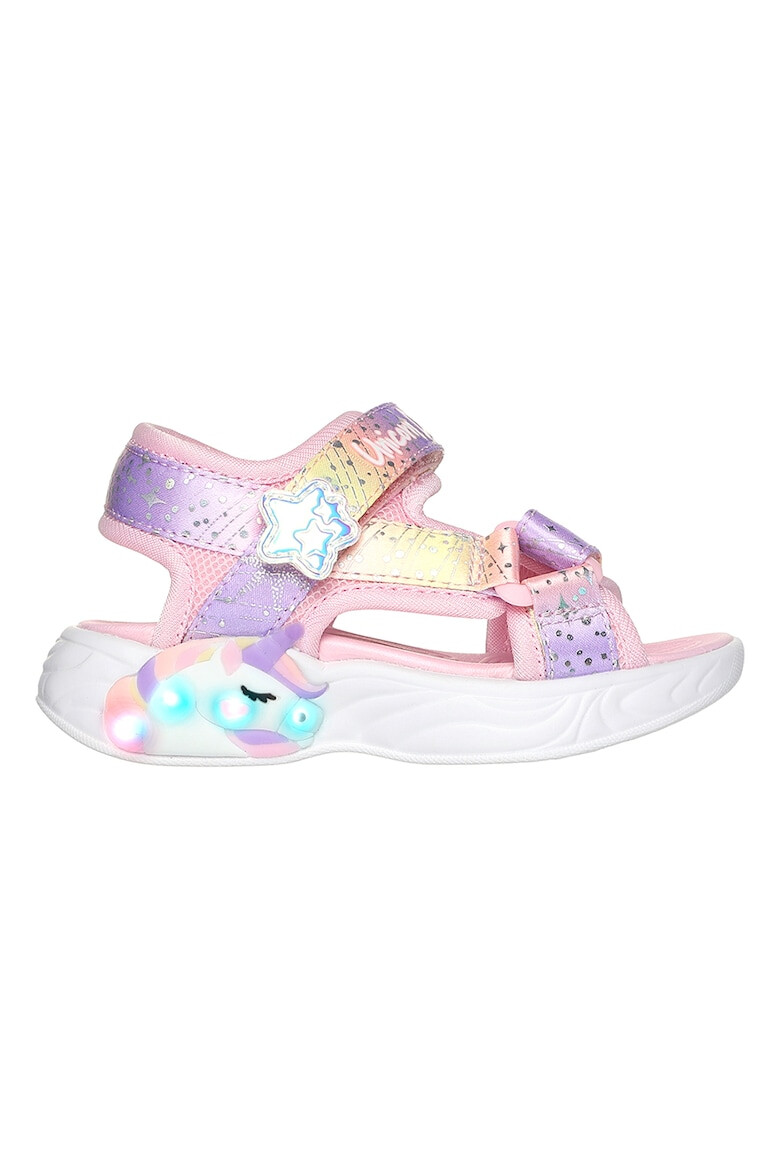 Skechers Sandale cu velcro si model colorblock Unicorn Dream - Pled.ro