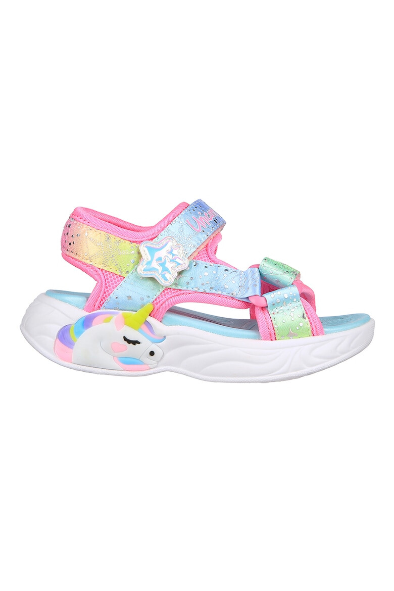 Skechers Sandale cu velcro si model colorblock Unicorn Dream - Pled.ro