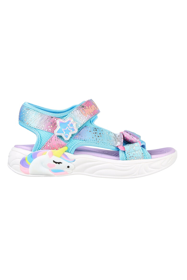 Skechers Sandale cu velcro si model colorblock Unicorn Dreams - Pled.ro