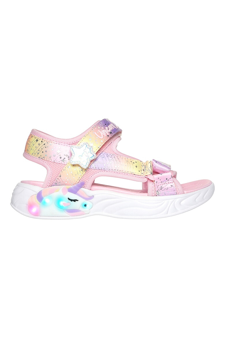 Skechers Sandale cu velcro si model colorblock Unicorn Dreams - Pled.ro