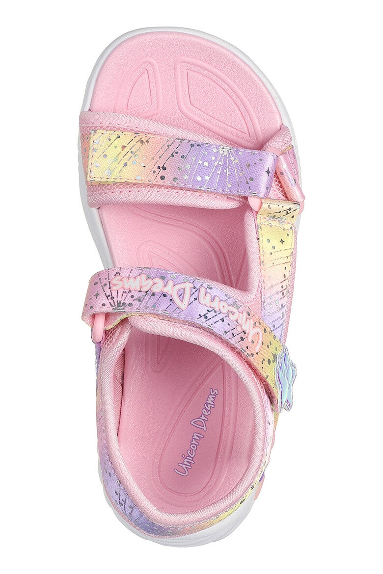 Skechers Sandale cu velcro si model colorblock Unicorn Dreams - Pled.ro