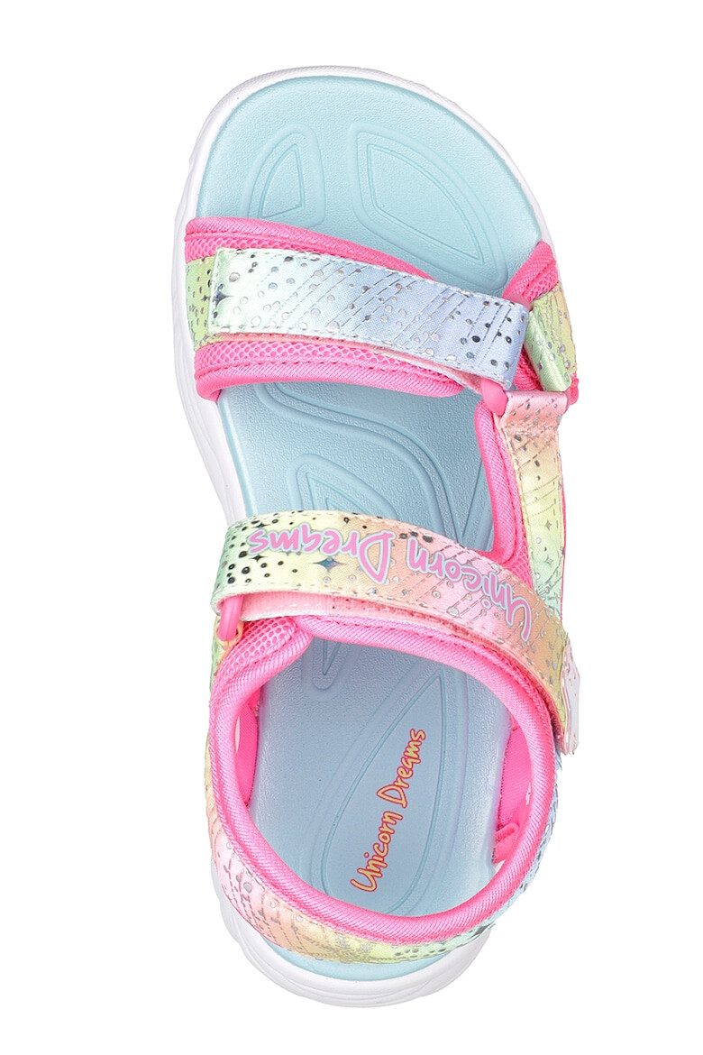 Skechers Sandale cu velcro si model colorblock Unicorn Dreams - Pled.ro