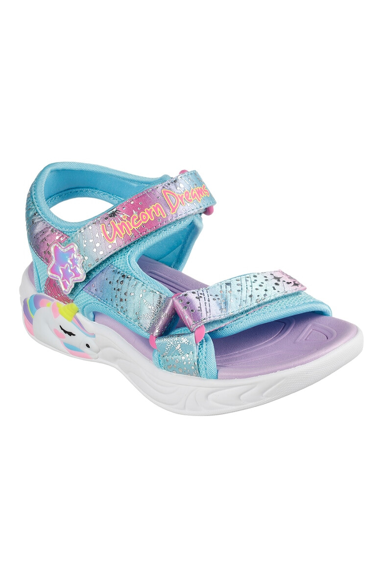 Skechers Sandale cu velcro si model colorblock Unicorn Dreams - Pled.ro