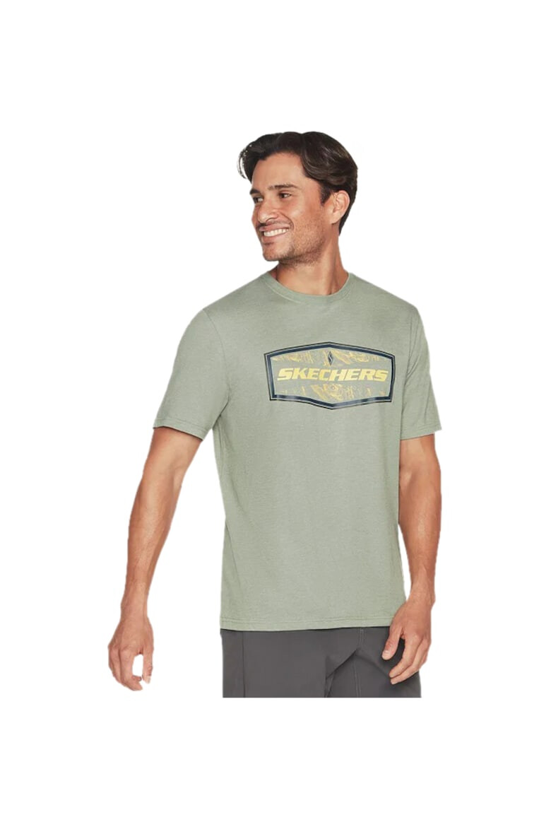 Skechers Tricou barbati 302929023 Bumbac Verde - Pled.ro