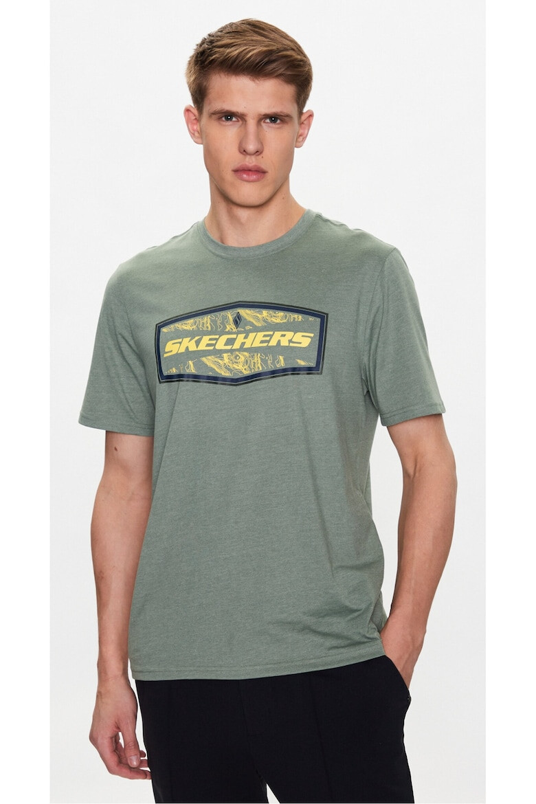 Skechers Tricou barbati 302929023 Bumbac Verde - Pled.ro