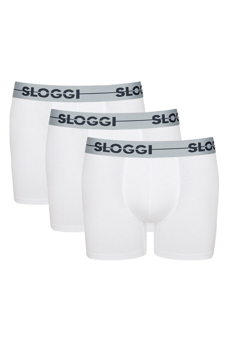 Sloggi Set de boxeri cu banda logo in talie - 3 perechi - Pled.ro