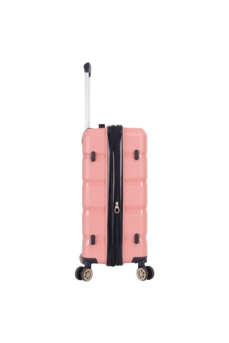 Snowball Set Trolere Polipropilena Madisson SW43603 4 Roti Duble Cifru TSA 3 Piese Rose - Pled.ro