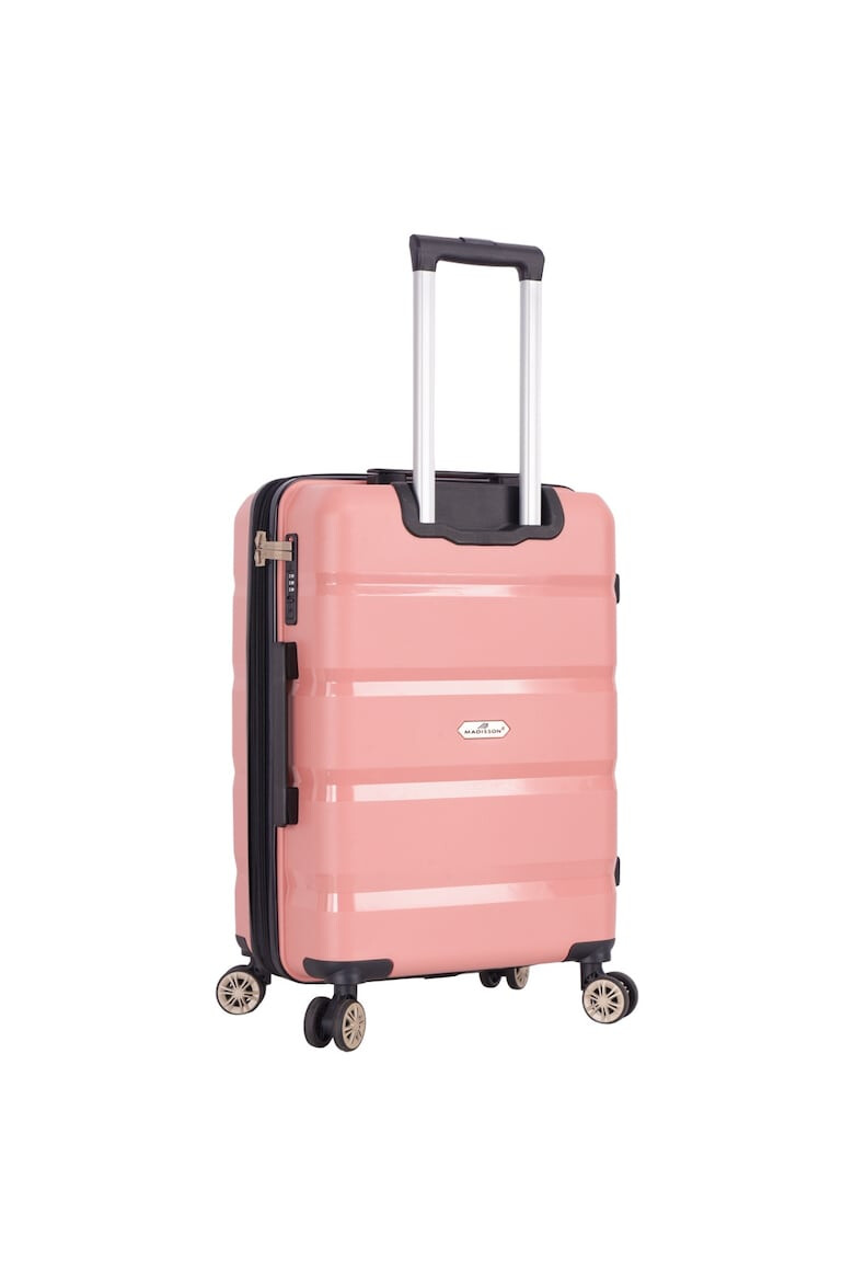 Snowball Set Trolere Polipropilena Madisson SW43603 4 Roti Duble Cifru TSA 3 Piese Rose - Pled.ro