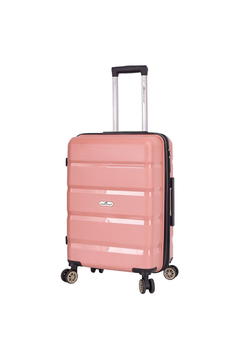 Snowball Troler Mediu Extensibil Polipropilena Madisson SW43603 4 Roti Duble Cifru TSA 63 cm Rose - Pled.ro