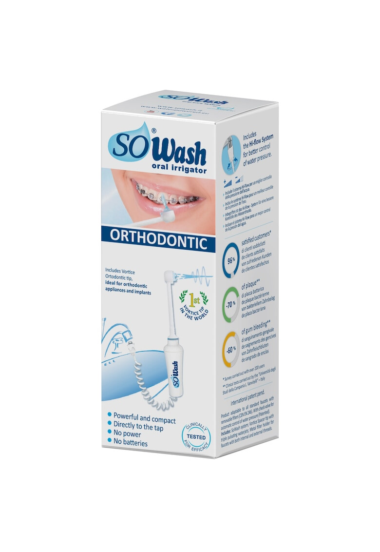 So Wash Irigator oral Ortodontic 1 cap efect aspirare Vortice alb - Pled.ro