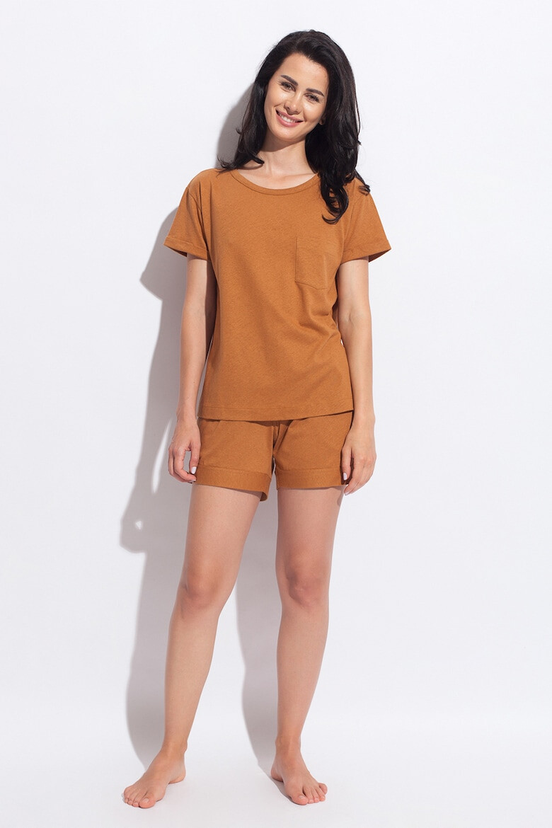 Sofiaman Tricou de casa din amestec de in Cool Flax - Pled.ro