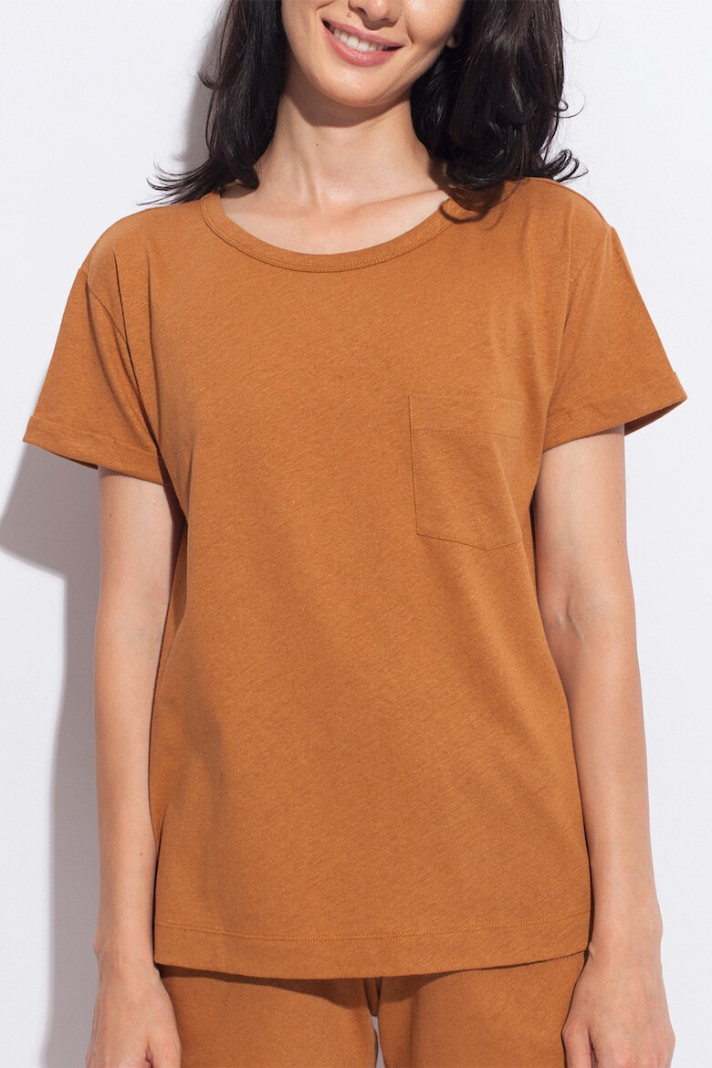 Sofiaman Tricou de casa din amestec de in Cool Flax - Pled.ro