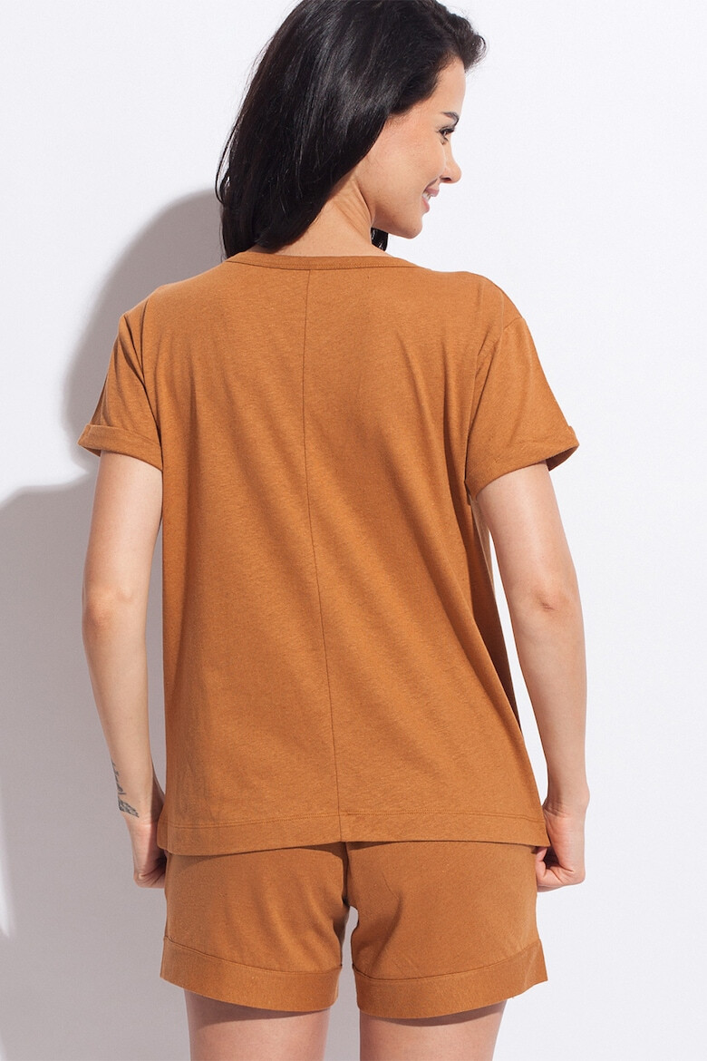 Sofiaman Tricou de casa din amestec de in Cool Flax - Pled.ro