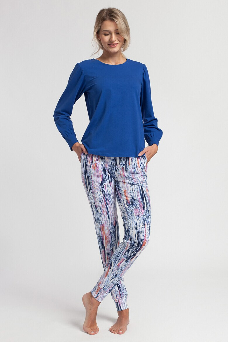 Soft & Seven BY SOFIAMAN Pijama cu pantaloni cu imprimeu abstract - Pled.ro