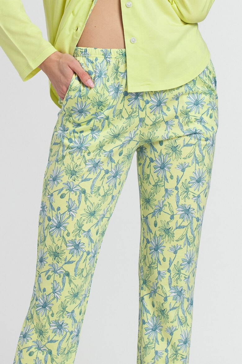 Soft & Seven BY SOFIAMAN Pijama din amestec de bumbac si modal cu model floral - Pled.ro