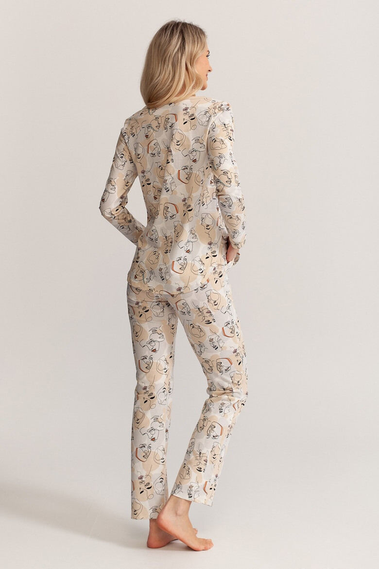 Soft & Seven BY SOFIAMAN Pijama lunga de bumbac Lora - Pled.ro