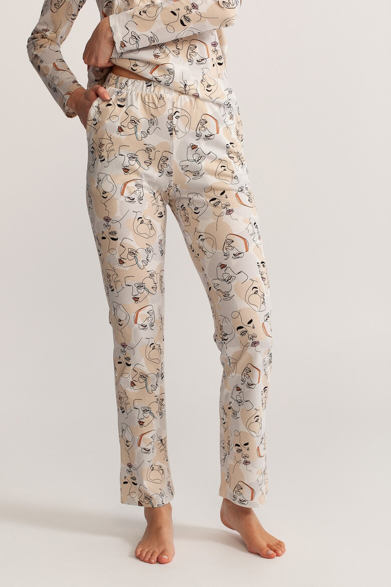 Soft & Seven BY SOFIAMAN Pijama lunga de bumbac Lora - Pled.ro