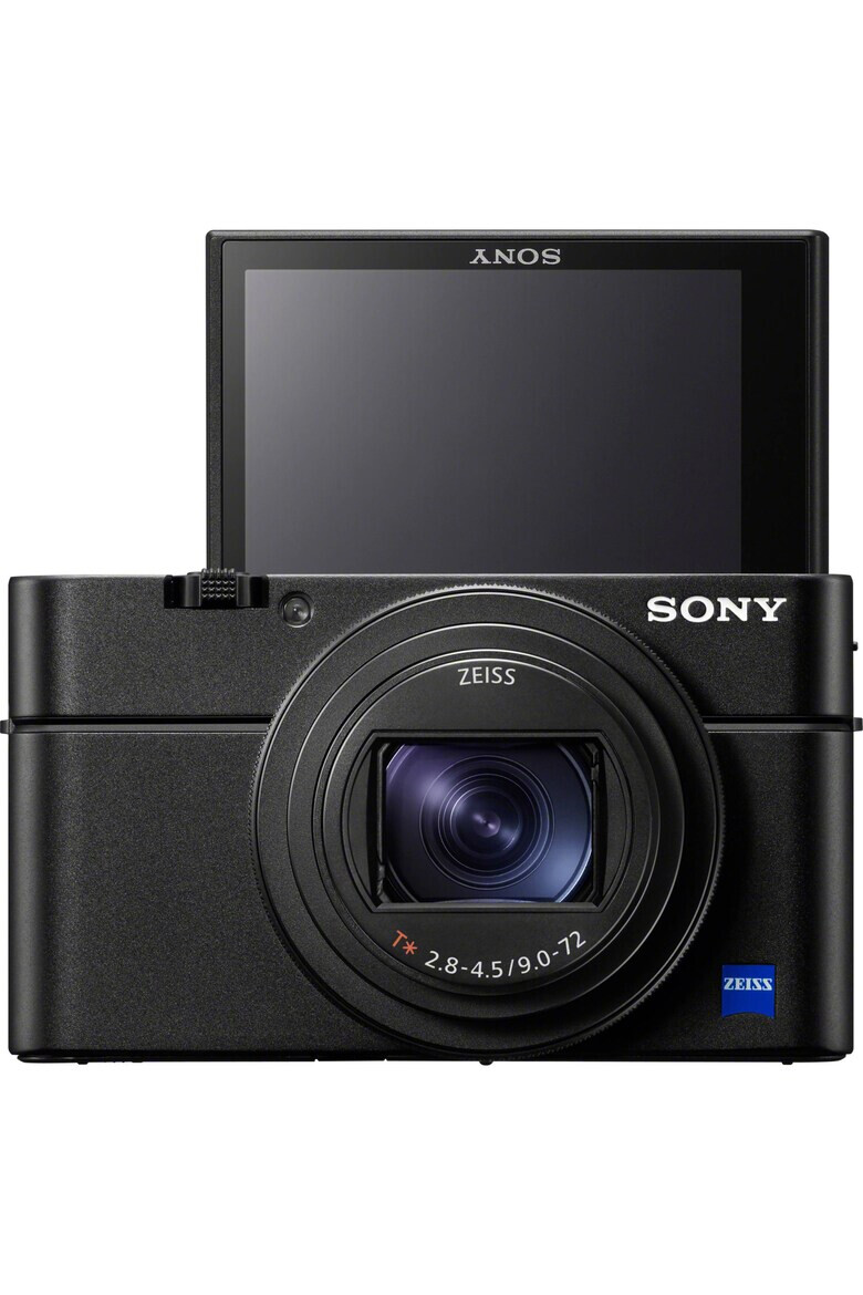 Sony Aparat foto digital Cyber-Shot DSC-RX100VII 20.2MP 4K HDR Senzor 1 inch Obiectiv ZEISS 24-200mm Ecran rabatabil Negru - Pled.ro