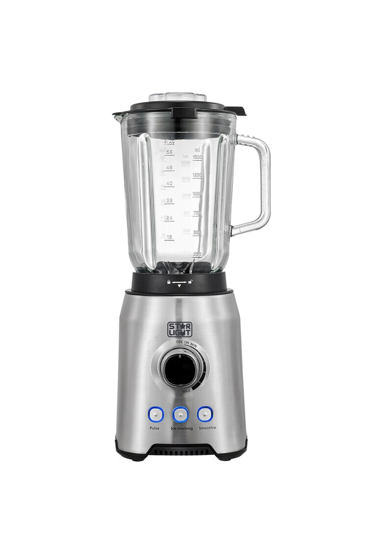 Star-Light Blender Control digital 1.5 l Viteza variabila Functie impuls + zdrobire gheata Vas de sticla Inox - Pled.ro