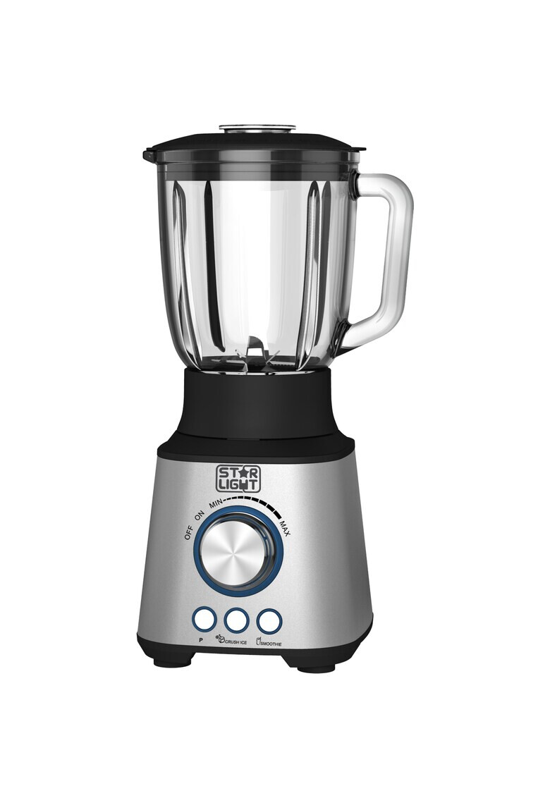 Star-Light Blender Toro 1000 W Control digital 1.5 l 5 Viteze Functie impuls + zdrobire gheata Vas de sticla Inox - Pled.ro