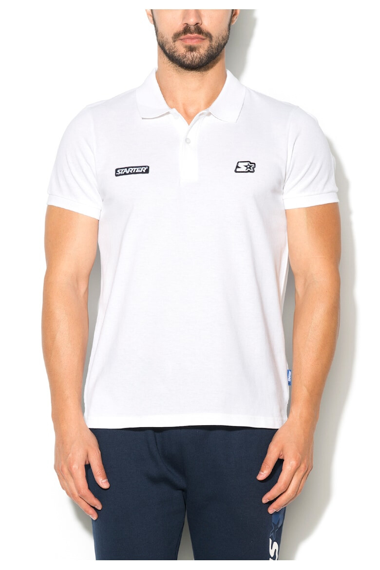 Starter Tricou polo alb Falcon - Pled.ro