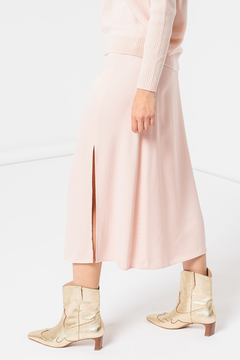 Stefanel Fusta midi cu slit lateral - Pled.ro