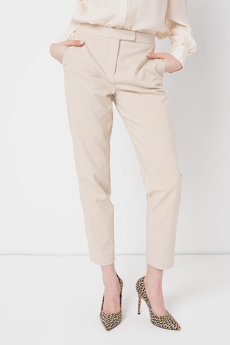 Stefanel Pantaloni chino crop cu talie inalta - Pled.ro