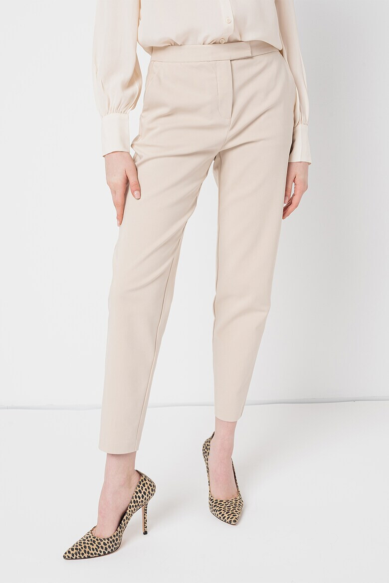 Stefanel Pantaloni chino crop cu talie inalta - Pled.ro