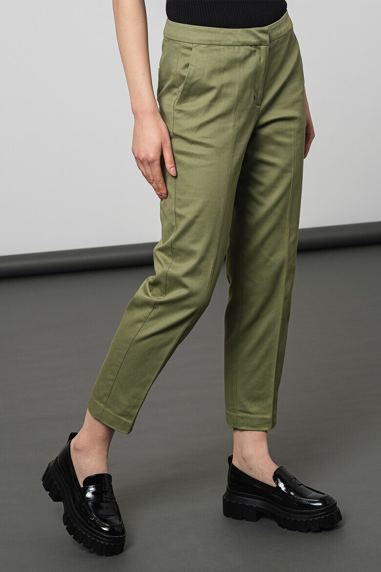 Stefanel Pantaloni chino crop cu talie medie - Pled.ro