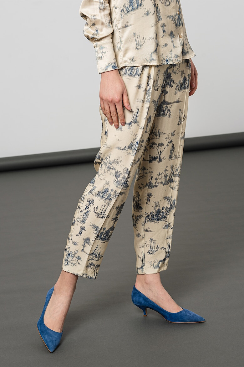 Stefanel Pantaloni conici din satin - Pled.ro