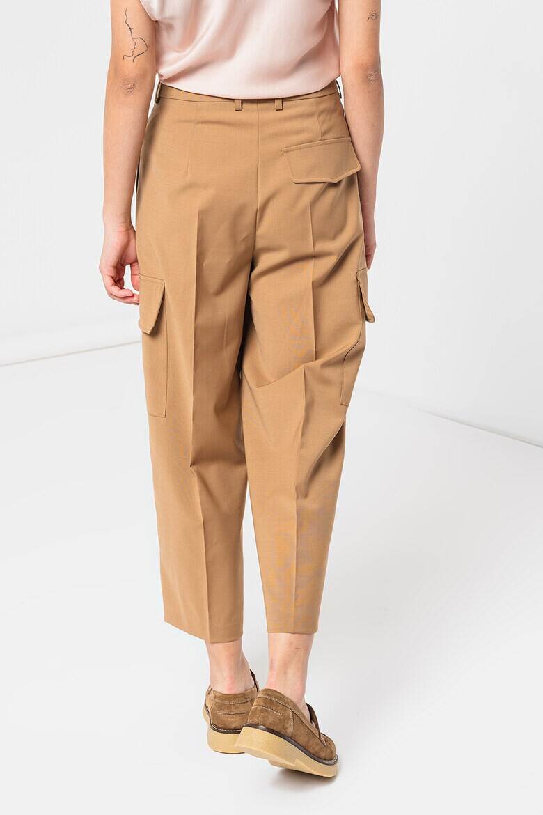 Stefanel Pantaloni crop cargo din amestec de lana - Pled.ro