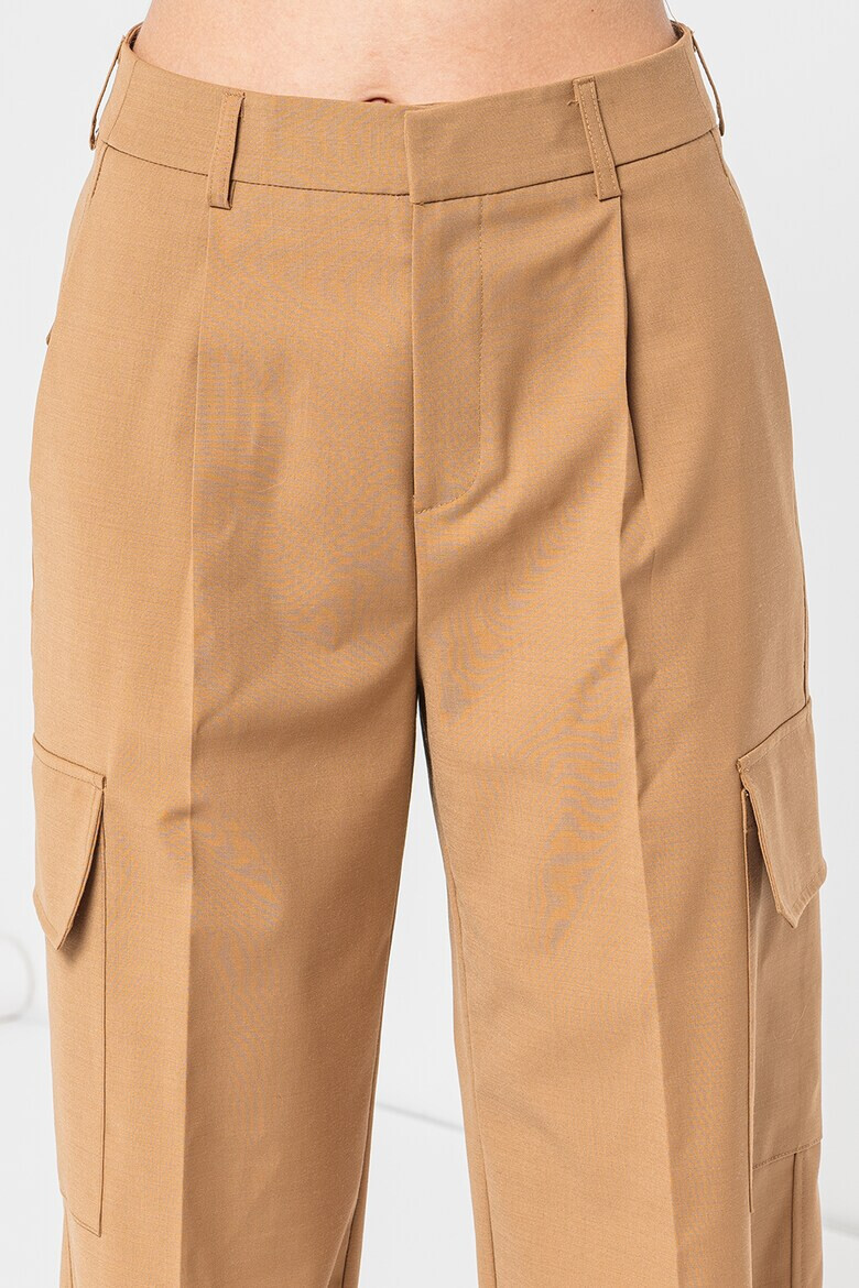 Stefanel Pantaloni crop cargo din amestec de lana - Pled.ro