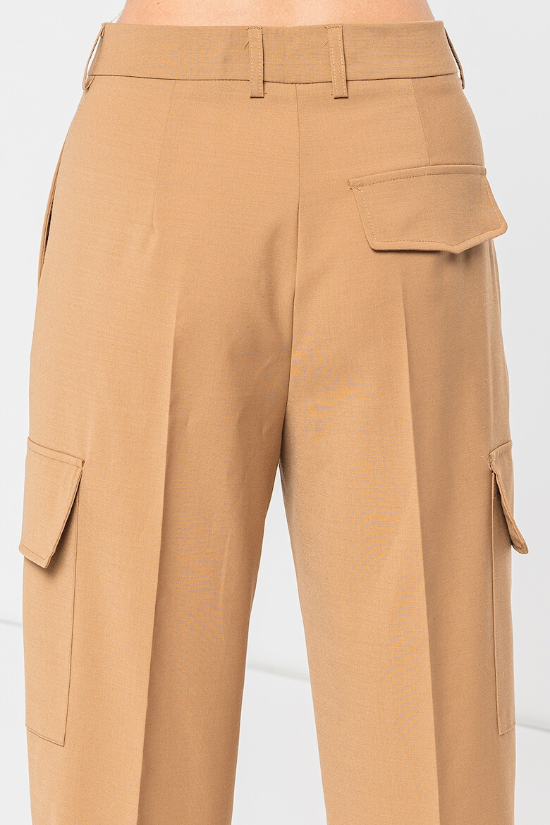 Stefanel Pantaloni crop cargo din amestec de lana - Pled.ro