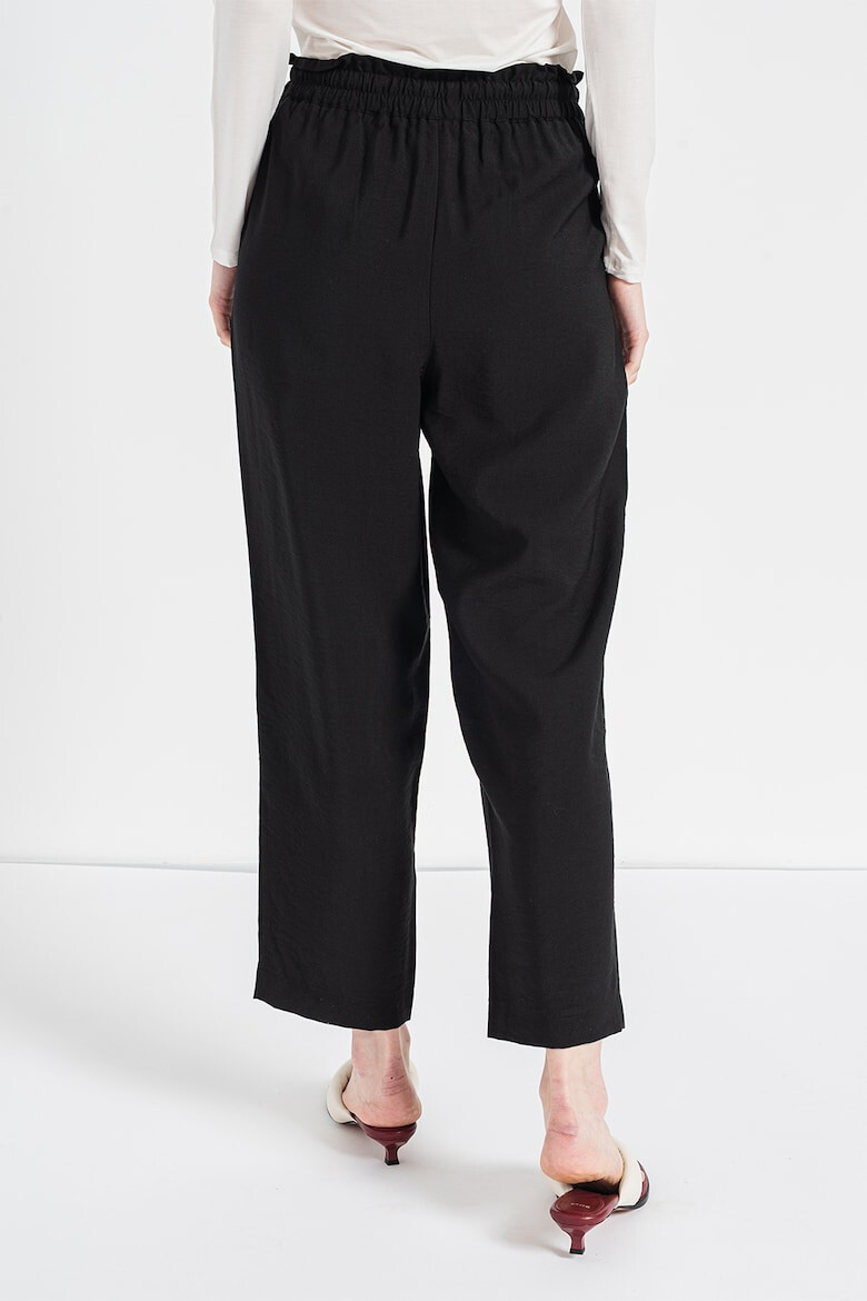 Stefanel Pantaloni crop conici cu snur - Pled.ro