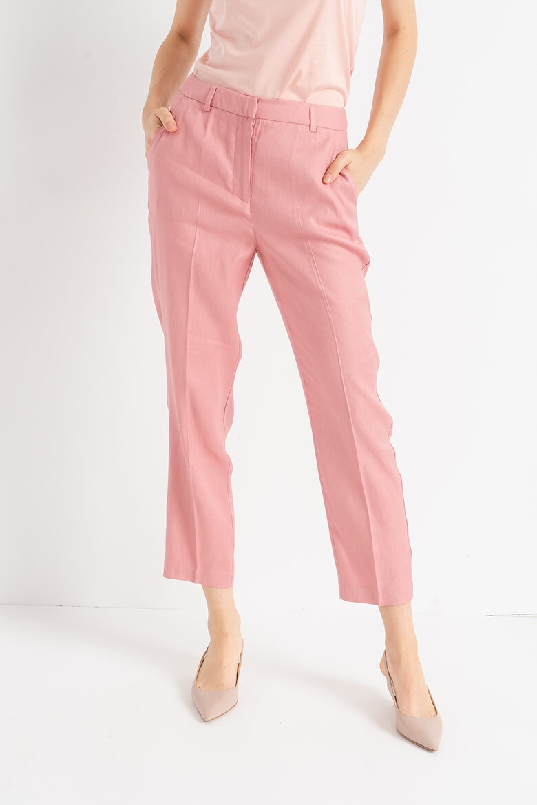 Stefanel Pantaloni crop din amestec de in - Pled.ro