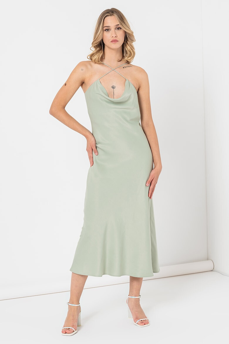 Stefanel Rochie midi de satin - Pled.ro