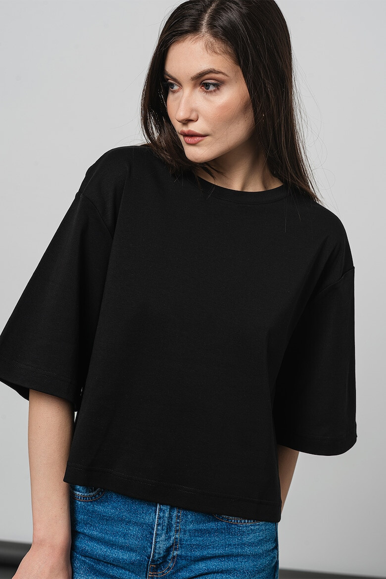 Stefanel Tricou crop lejer - Pled.ro