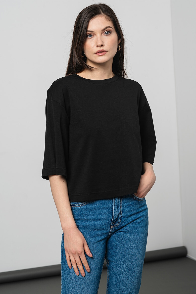 Stefanel Tricou crop lejer - Pled.ro