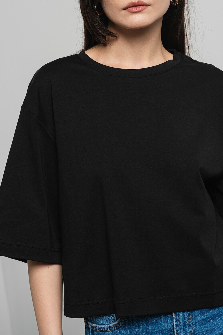 Stefanel Tricou crop lejer - Pled.ro