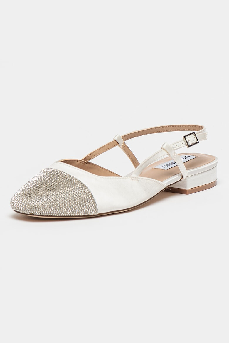 Steve Madden Balerini slingback din satin cu aplicatii cu strasuri - Pled.ro