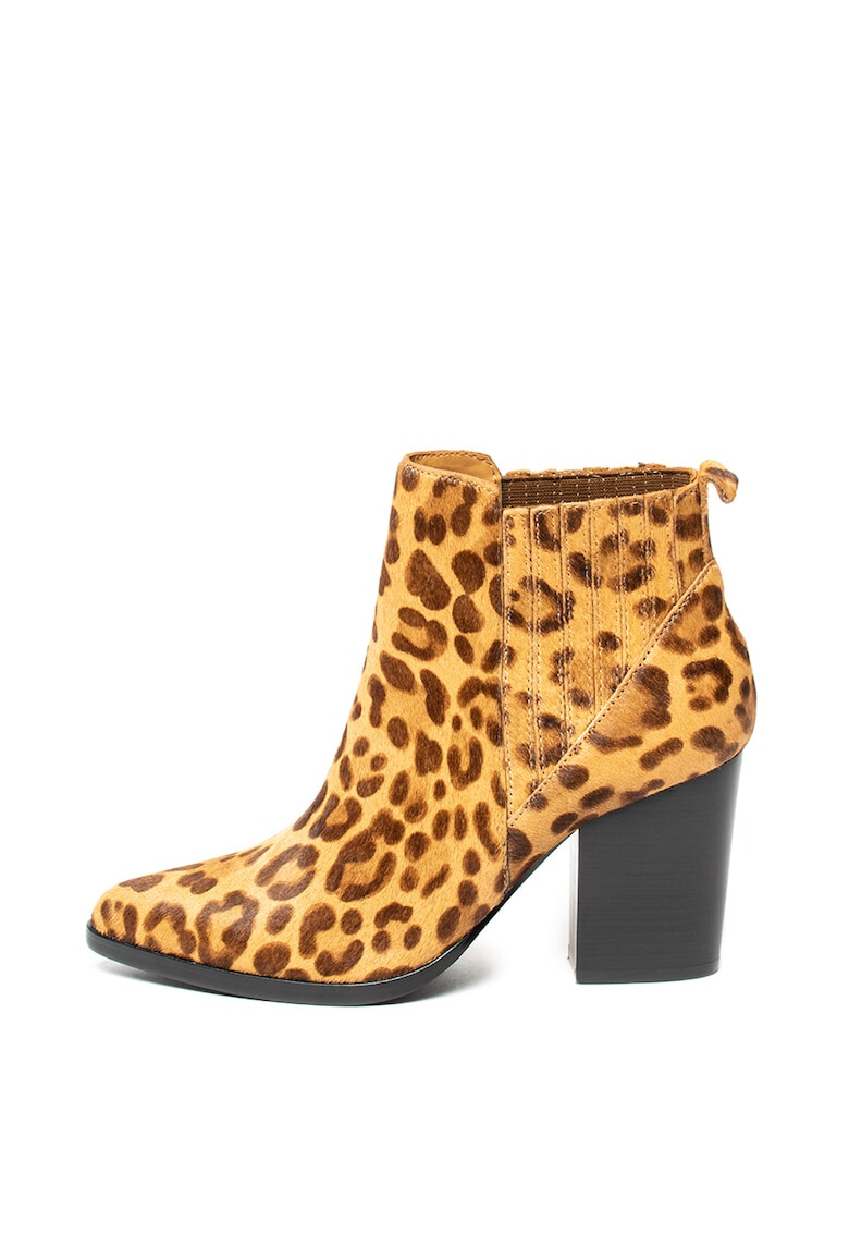 Steve Madden Botine de piele cu par scurt cu model animal print Justina - Pled.ro