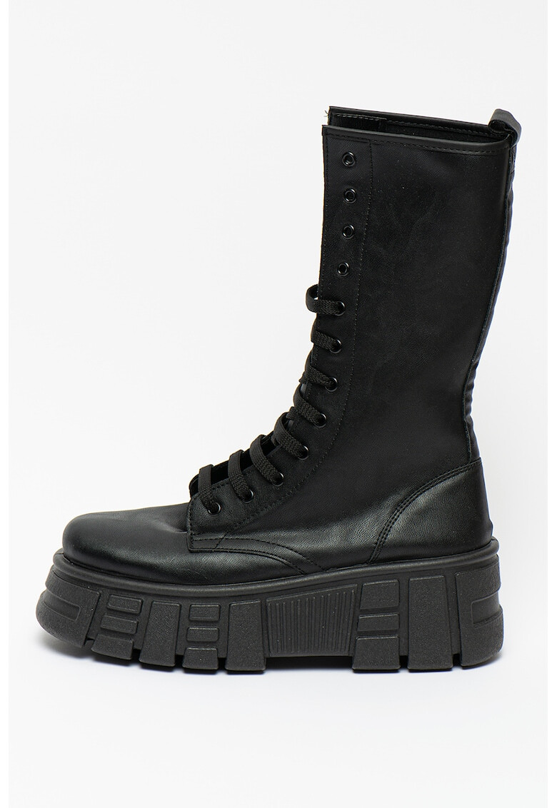 Steve Madden Ghete mid-calf de piele ecologica cu talpa masive Transform - Pled.ro