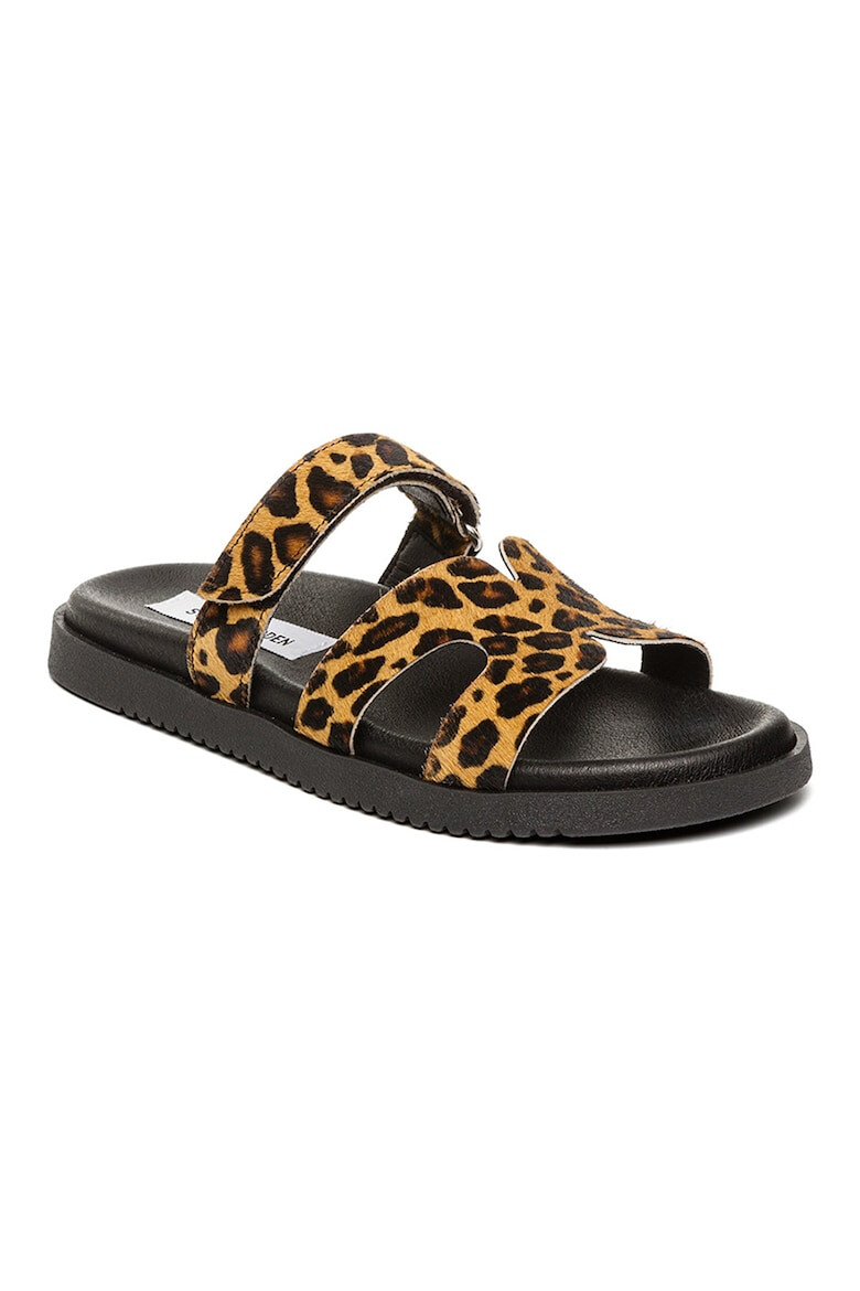 Steve Madden Papuci din piele cu par scurt cu animal print - Pled.ro