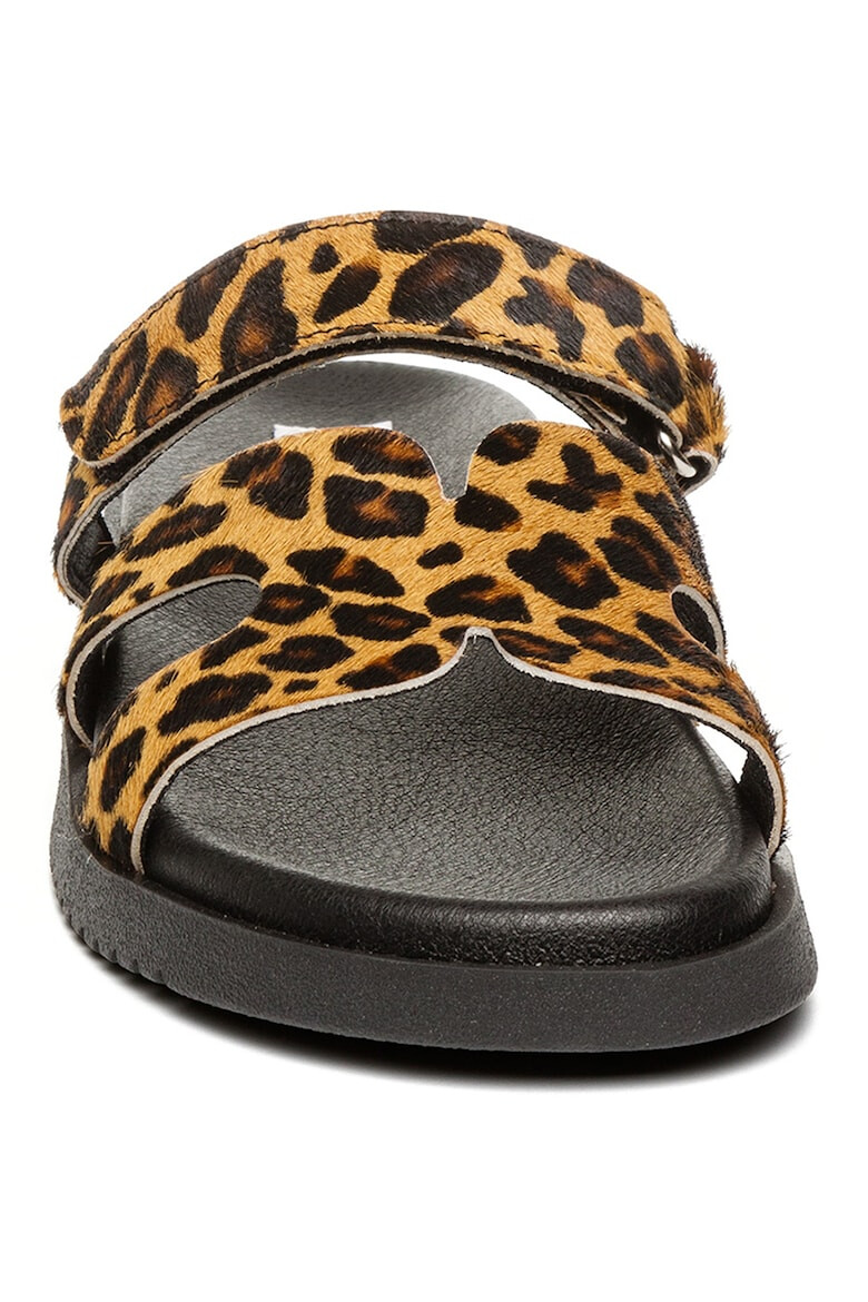 Steve Madden Papuci din piele cu par scurt cu animal print - Pled.ro