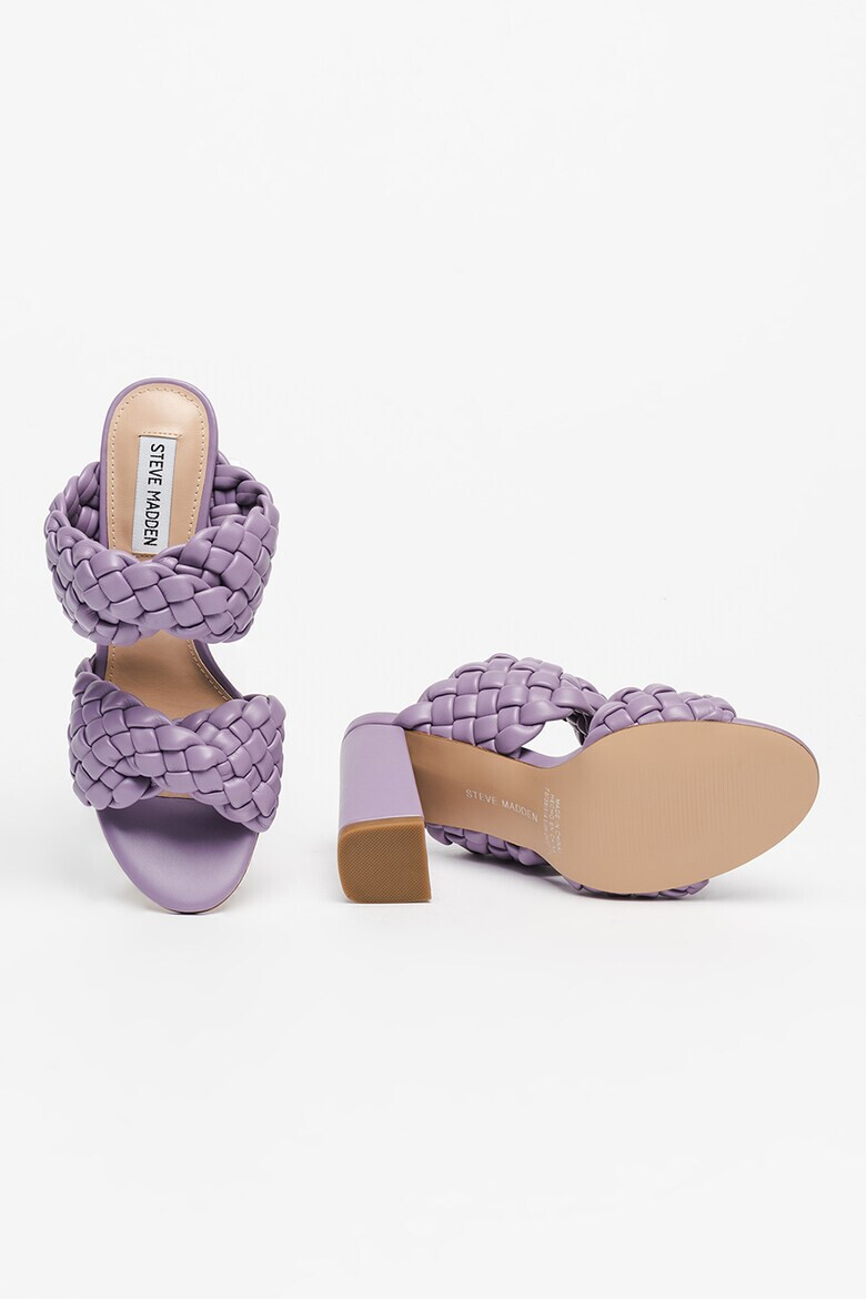 Steve Madden Papuci din piele ecologica cu toc si model impletit Twisted - Pled.ro