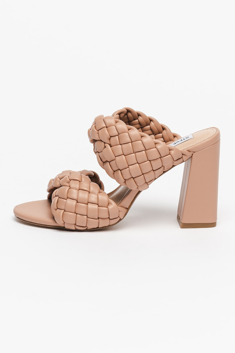 Steve Madden Papuci din piele ecologica cu toc si model impletit Twisted - Pled.ro